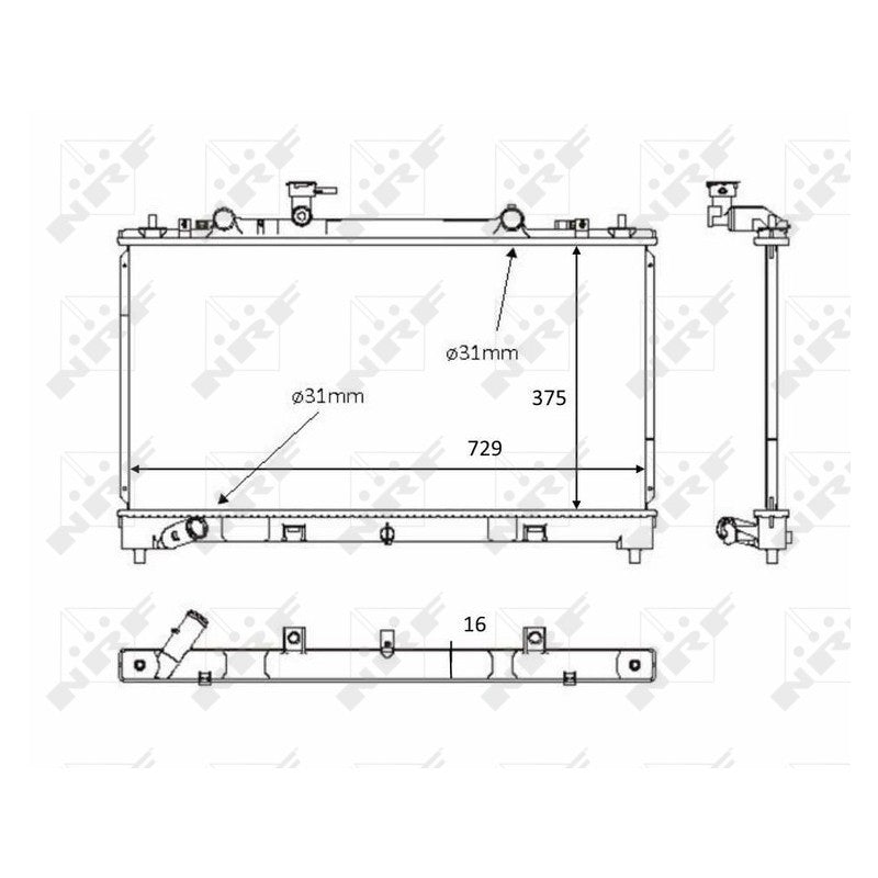 Radiator apa NRF 58381