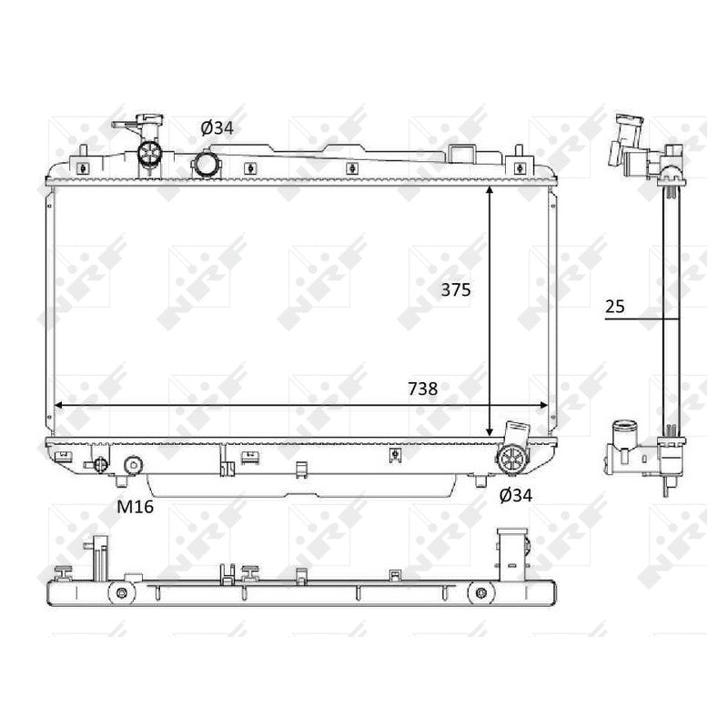 Radiator apa NRF 58645