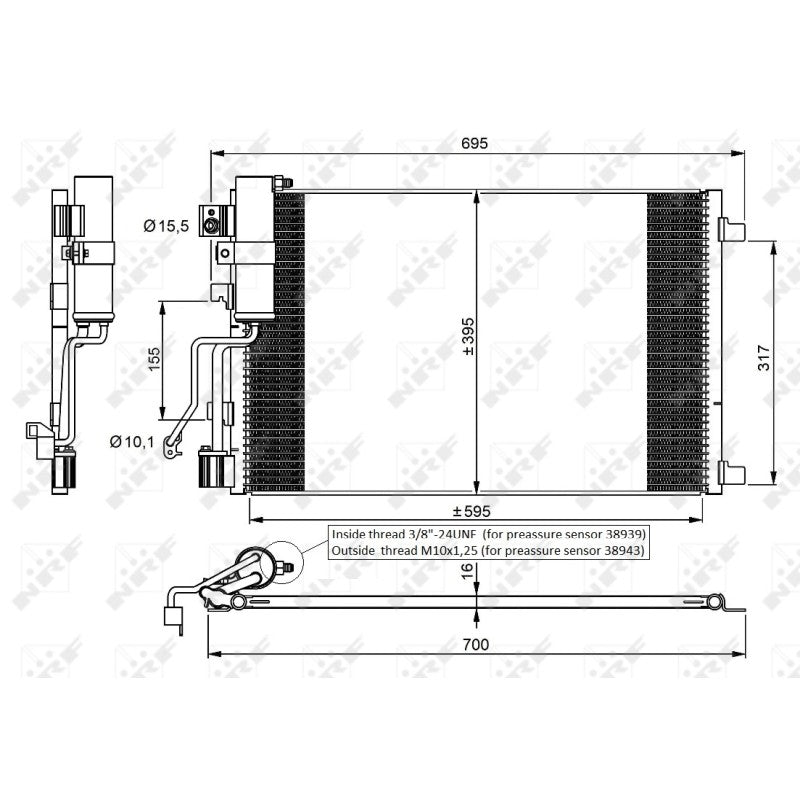 Radiator clima NRF 35974