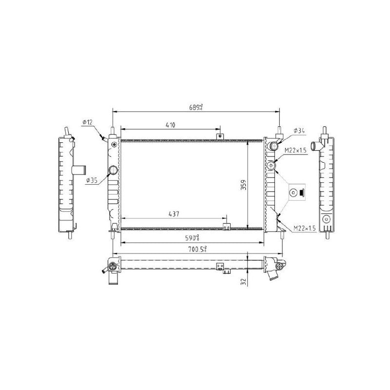 Radiator apa MTR 13054476