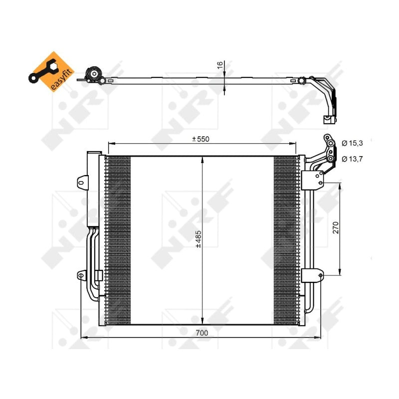 Radiator clima NRF 350054
