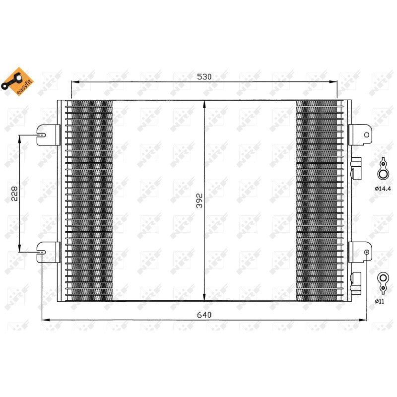 Radiator clima NRF 35542