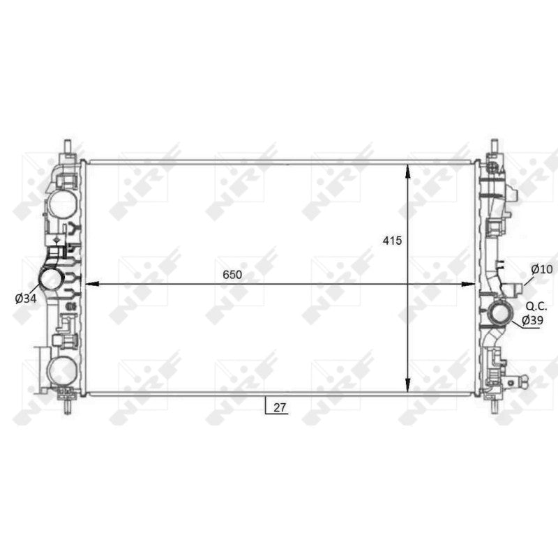 Radiator apa NRF 59076