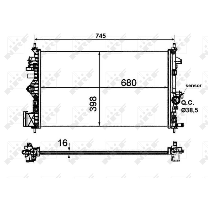 Radiator apa NRF 53773
