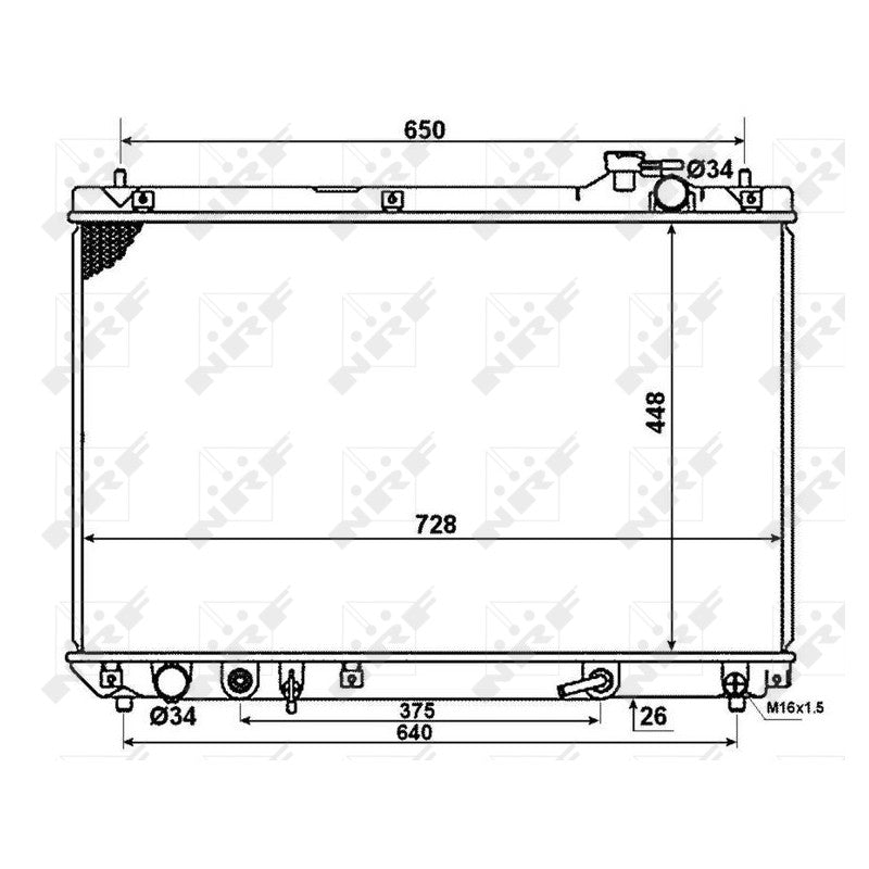 Radiator apa NRF 58378