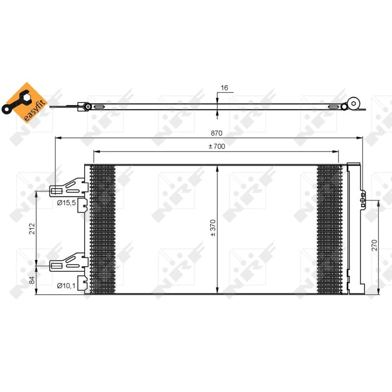 Radiator clima NRF 35895