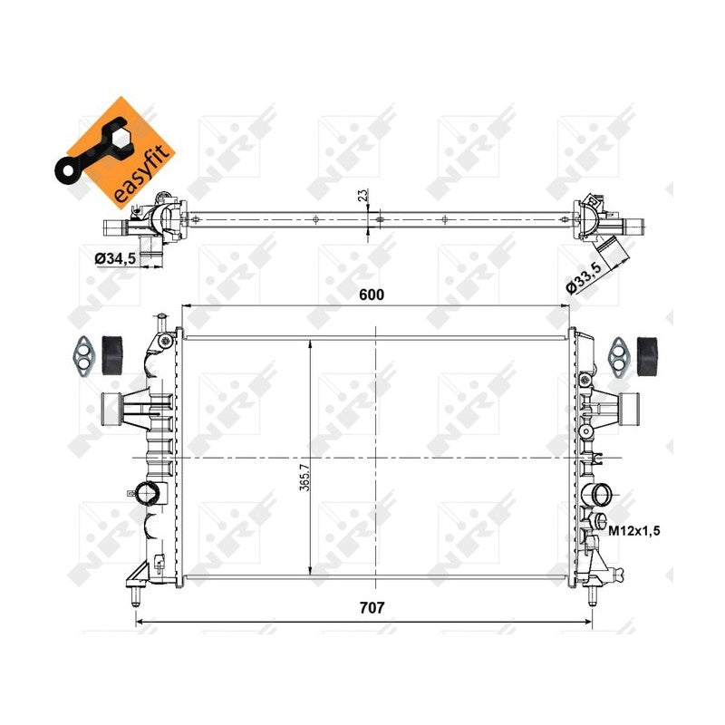 Radiator apa NRF 53000