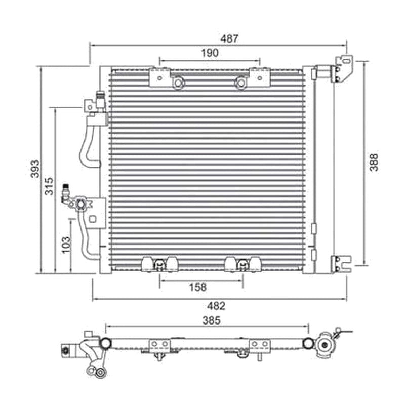 Radiator clima MAGNETI MARELLI 350203884000