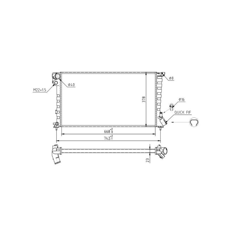 Radiator apa MTR 13054433
