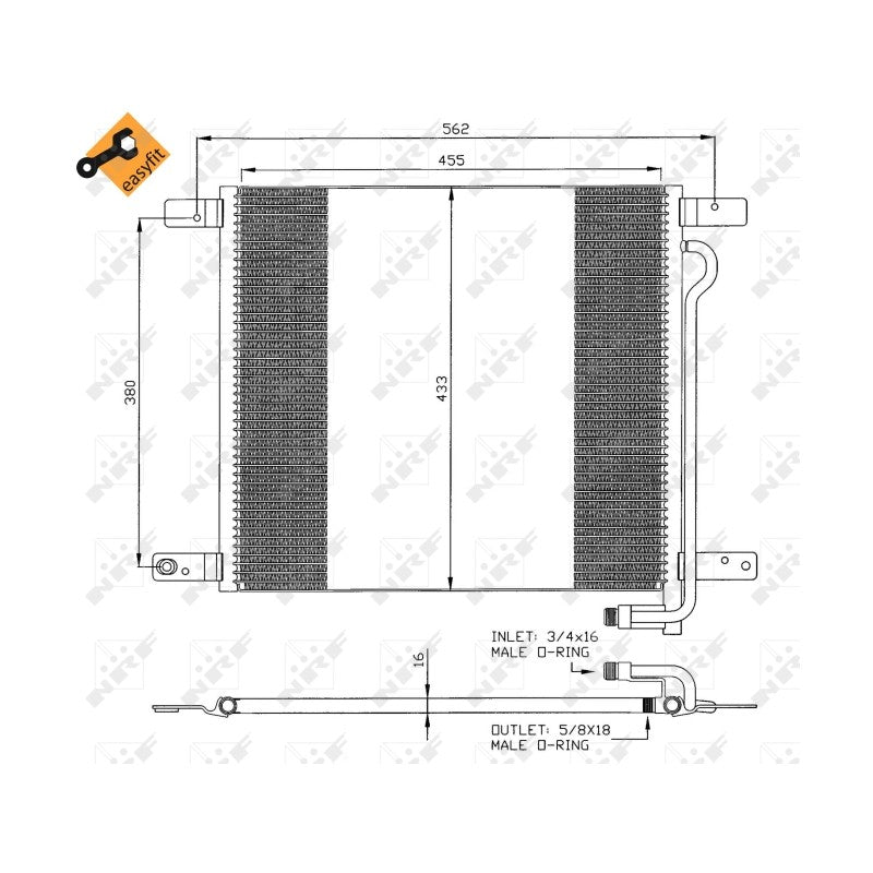 Radiator clima NRF 35325