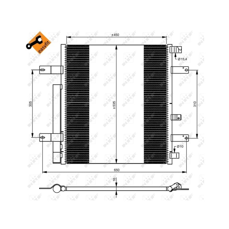 Radiator clima NRF 35925