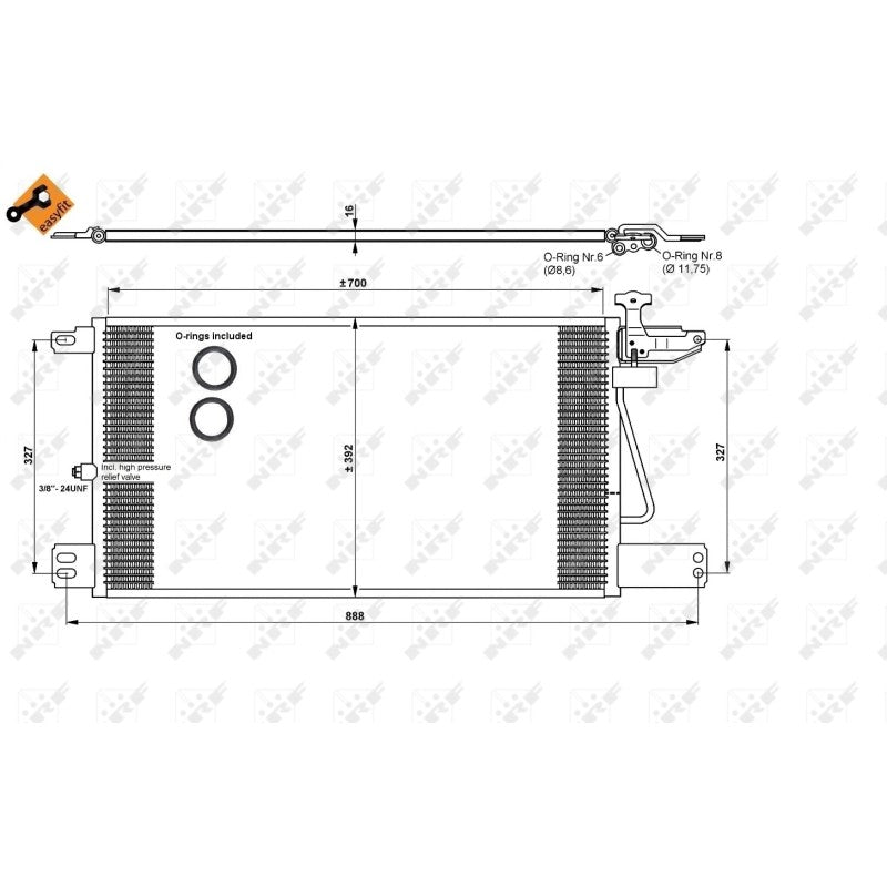 Radiator clima NRF 35790