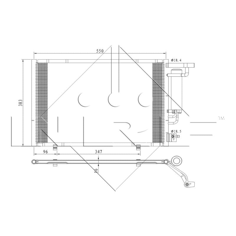 Radiator clima NRF 350396