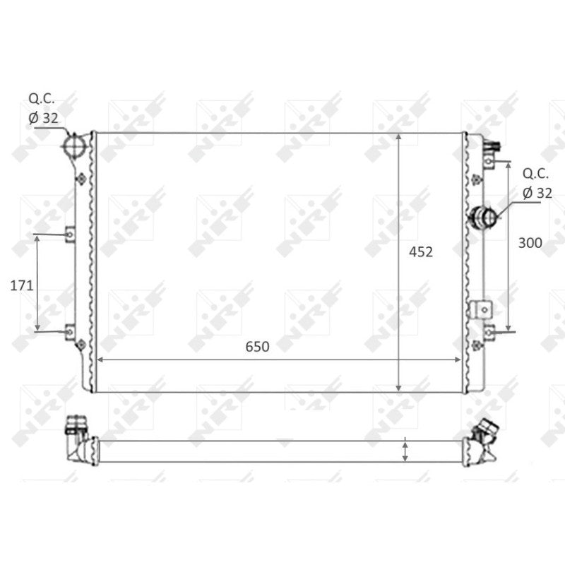 Radiator apa NRF 58464