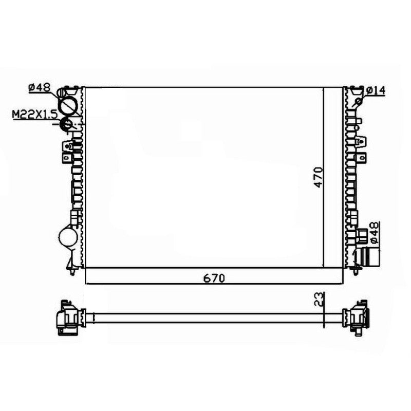 Radiator apa NRF 58958A
