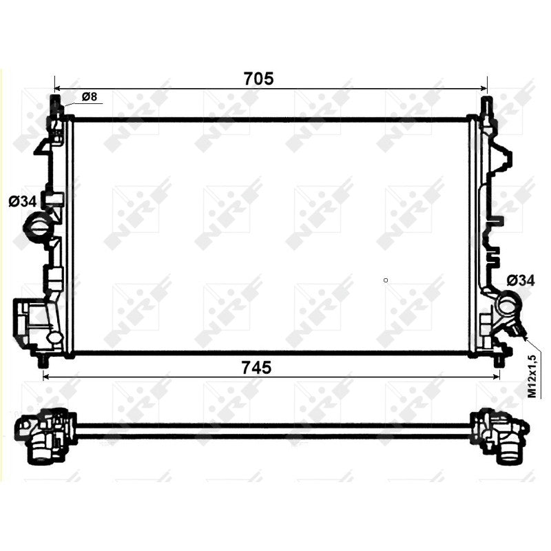 Radiator apa NRF 53074