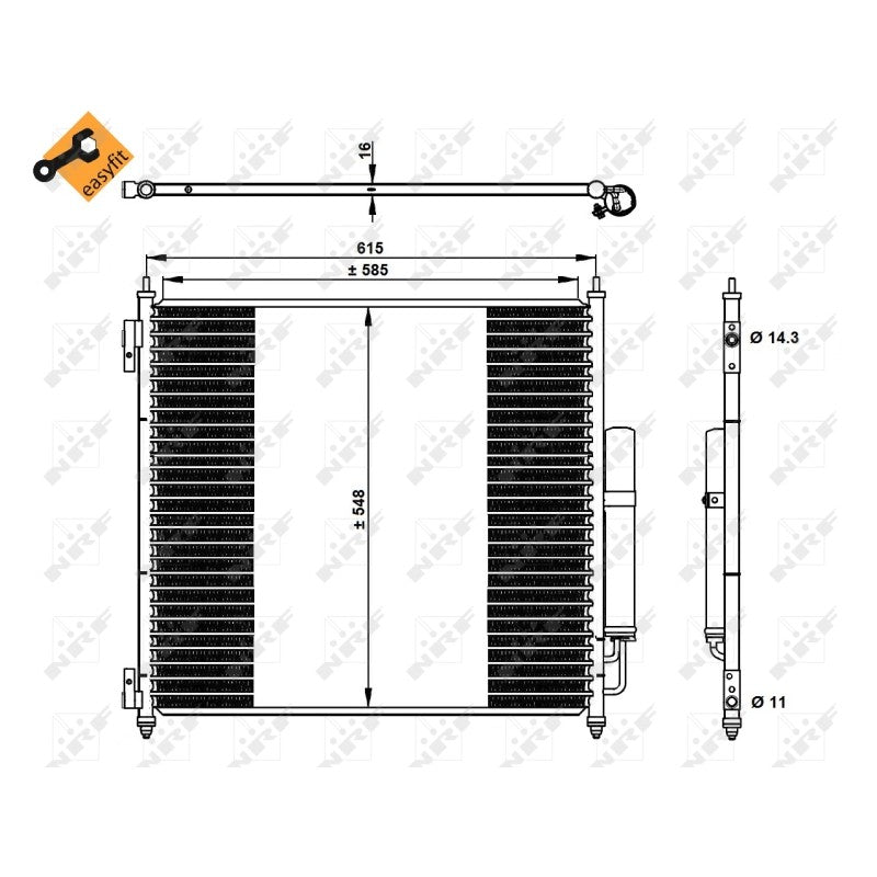 Radiator clima NRF 350336