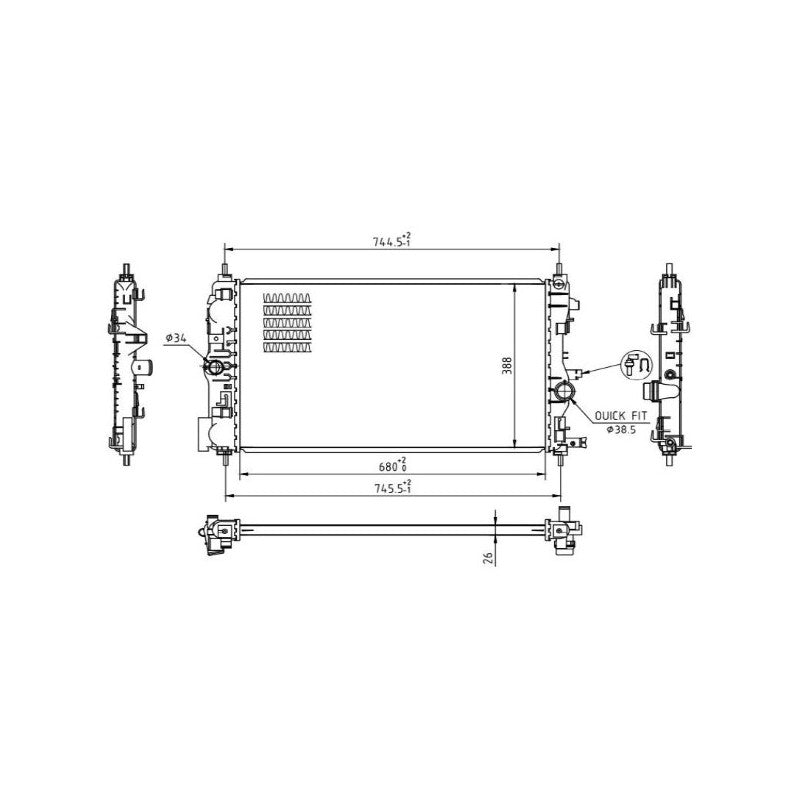 Radiator apa MTR 13054876