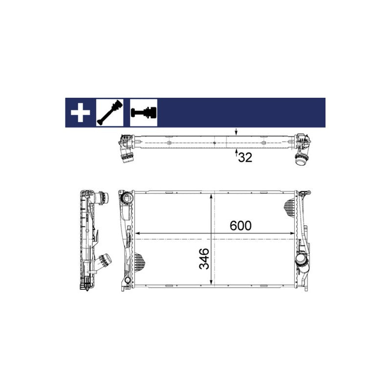 Radiator apa MAHLE CR 1083 000S