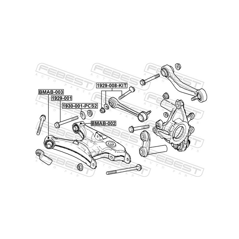 Surub reglaj camber FEBEST 1929-008-KIT