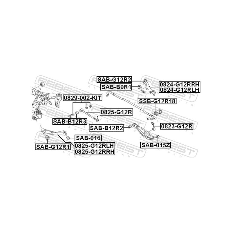 Set suruburi corectie camber FEBEST 0829-002-KIT