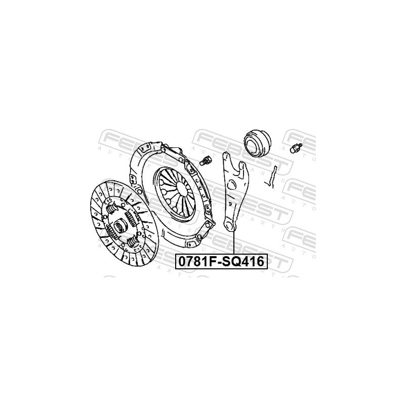 Furca ambreiaj FEBEST 0781F-SQ416