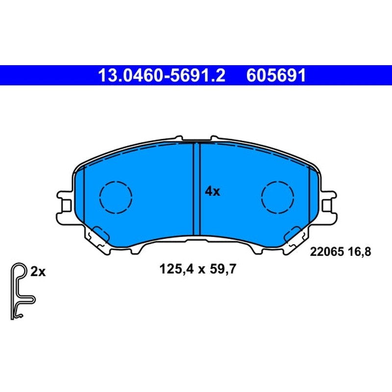 set placute frana,frana disc 13.0460-5691.2 ATE