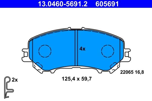 Set placute frana ATE 13.0460-5691.2