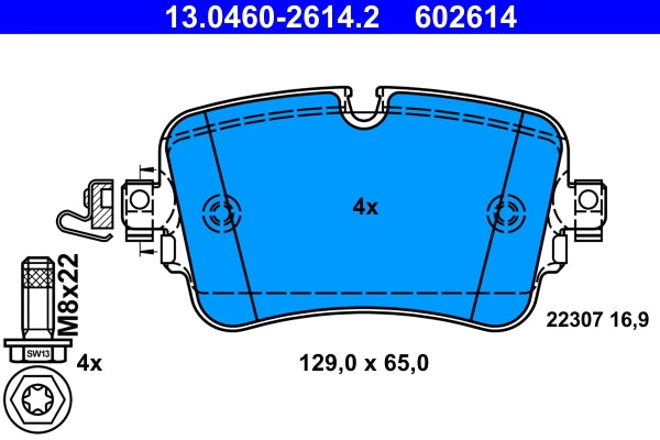 Set placute frana ATE 13.0460-2614.2