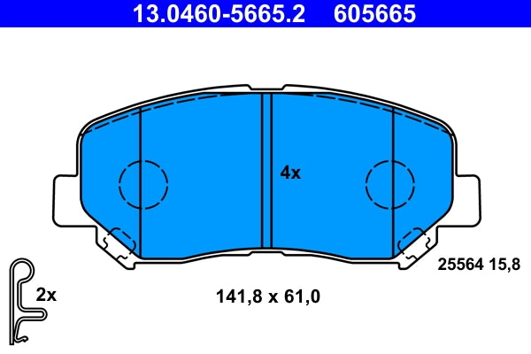 Set placute frana ATE 13.0460-5665.2