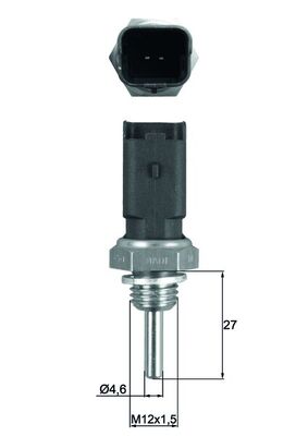 senzor,temperatura lichid de racire TSE 25 MAHLE