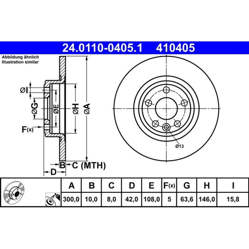 Disc frana 24.0110-0405.1 ATE