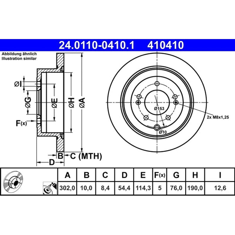 Disc frana 24.0110-0410.1 ATE