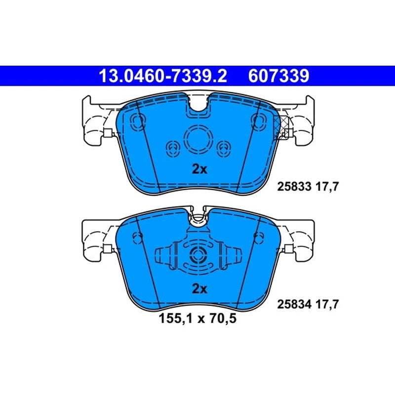 set placute frana,frana disc 13.0460-7339.2 ATE