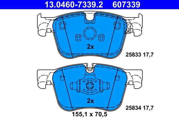 Set placute frana ATE 13.0460-7339.2