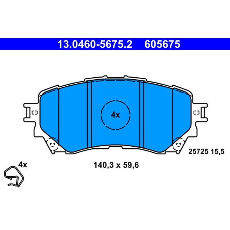 set placute frana,frana disc 13.0460-5675.2 ATE