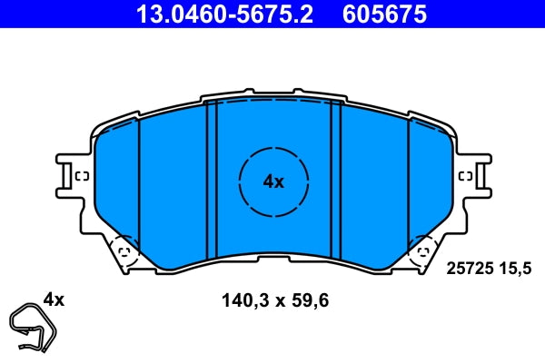 Set placute frana ATE 13.0460-5675.2