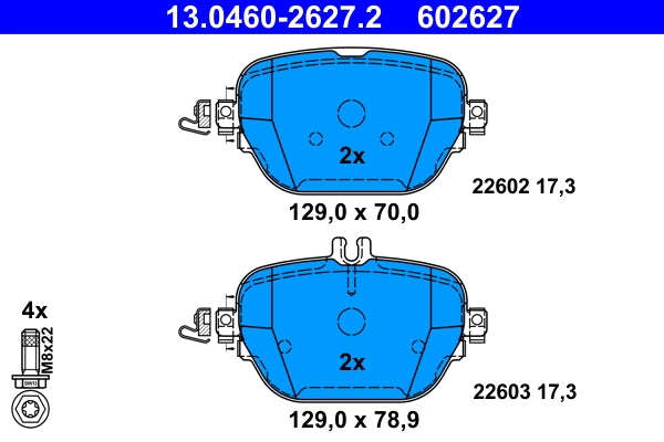 Set placute frana ATE 13.0460-2627.2