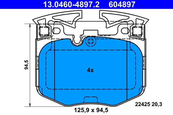 Set placute frana ATE 13.0460-4897.2