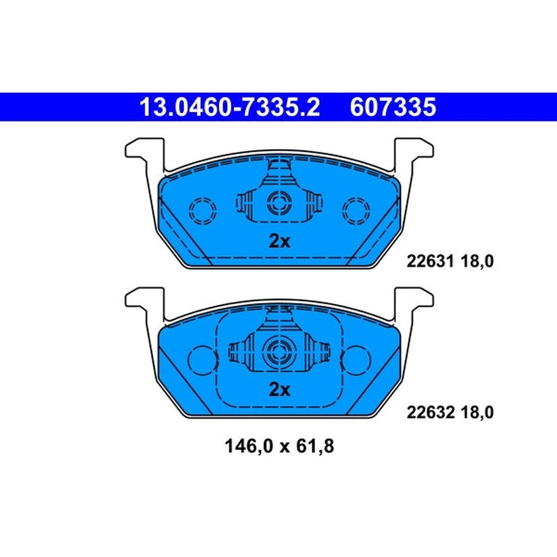 Set placute frana ATE 13.0460-7335.2