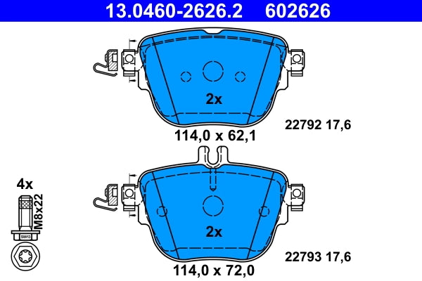Set placute frana ATE 13.0460-2626.2