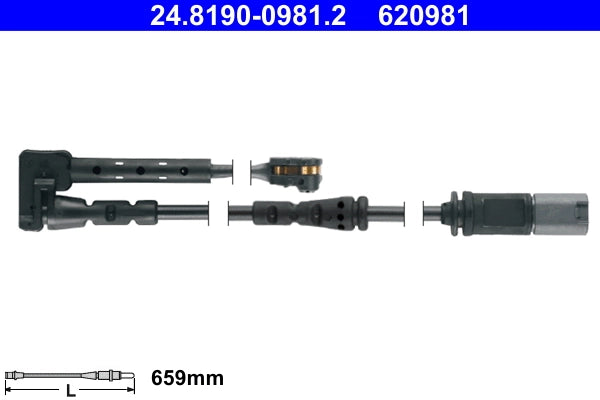 Senzor uzura placute frana ATE 24.8190-0981.2