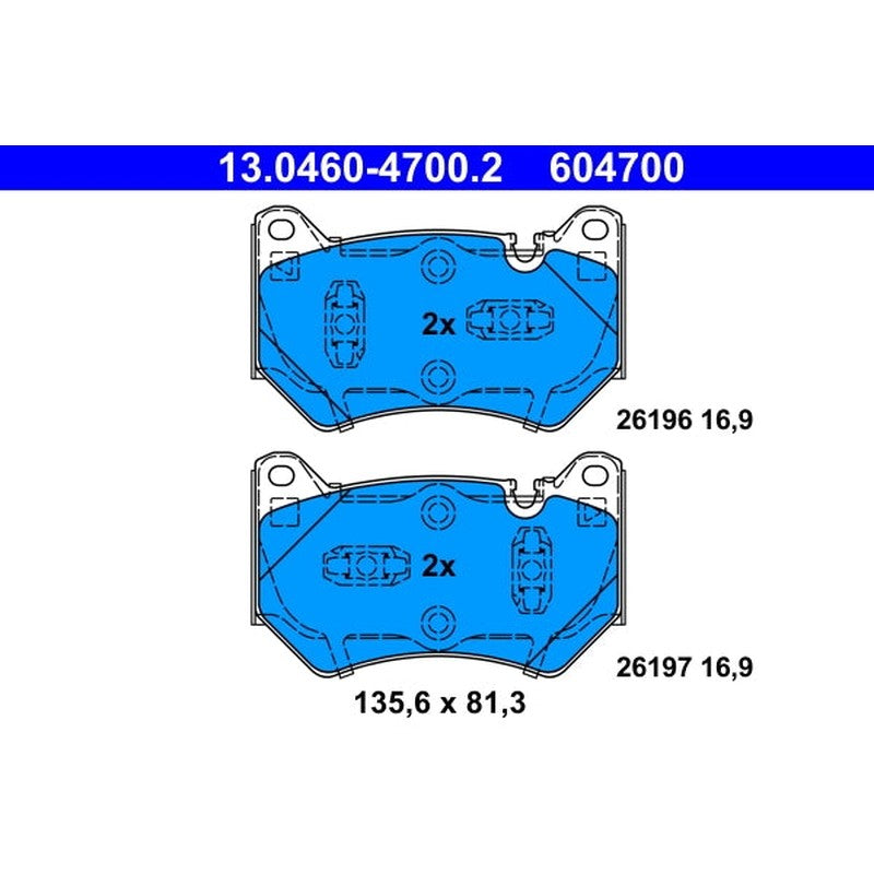 set placute frana,frana disc 13.0460-4700.2 ATE