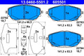 Set placute frana ATE 13.0460-5501.2