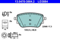 Set placute frana ATE 13.0470-3884.2