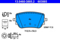 Set placute frana ATE 13.0460-3885.2