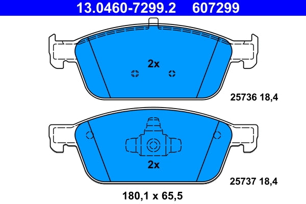 Set placute frana ATE 13.0460-7299.2