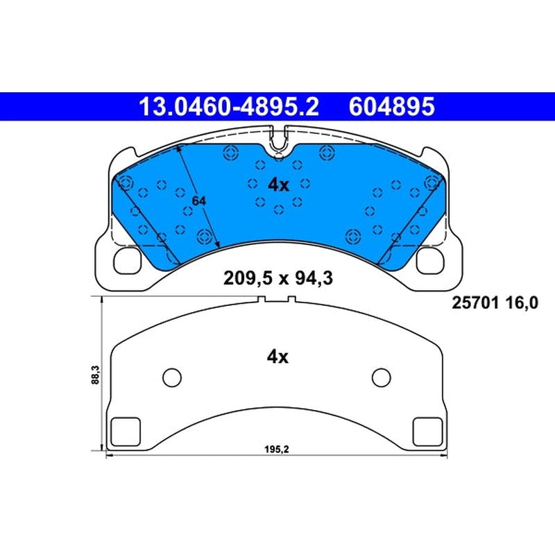 Set placute frana ATE 13.0460-4895.2