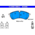 set placute frana,frana disc 13.0460-3886.2 ATE