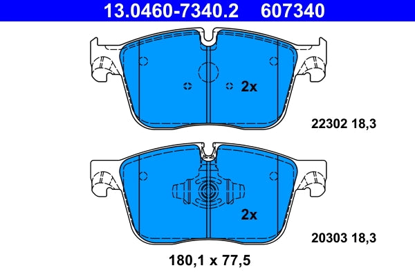 Set placute frana ATE 13.0460-7340.2